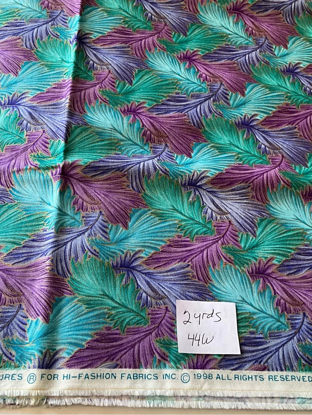 Vintage Quilting Sewing Crafts Material Lot Hoffman Mauve Teal Purple Hearts